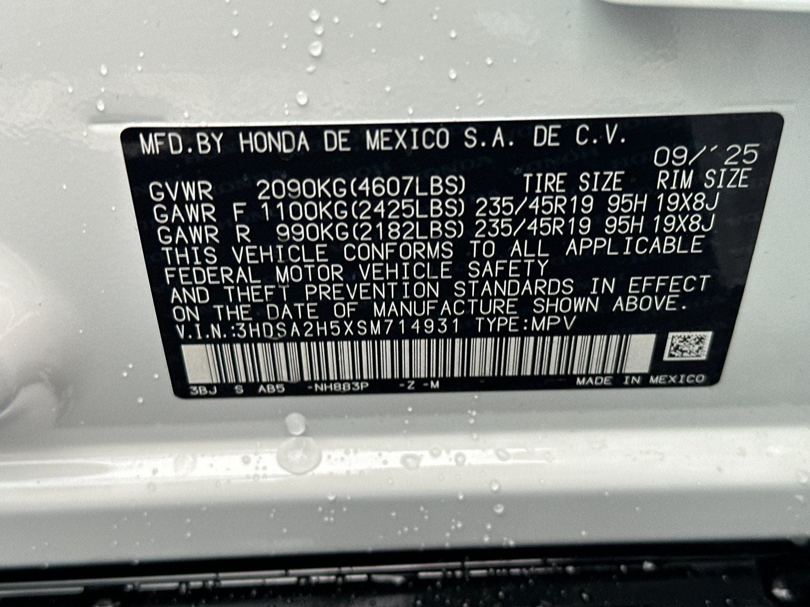 2025 Acura ADX A-Spec Package