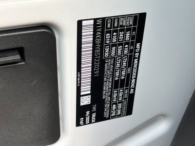2025 Mercedes-Benz Sprinter 2500 Cargo 144 WB Cargo Van High Roof