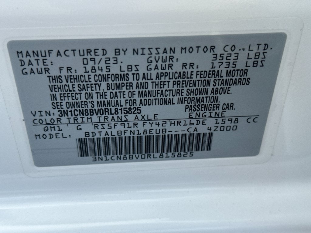 2024 Nissan Versa 1.6 S
